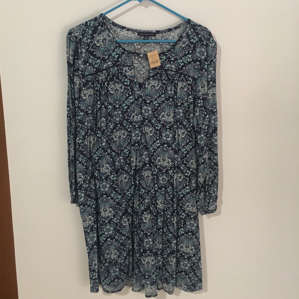 American Eagle Long Sleeve Swing Dress